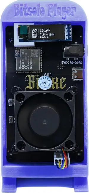 Bitaxe Gamma 601 Bitcions Miner 1.2TH/S BTC Crypto Asic Miner 18 W Low Noise Open sourcing Miner Crypto Miner with BM1370 ASIC Chip 5V Power 2.4G WiFi Micro Silent for Home Use - Compatible.