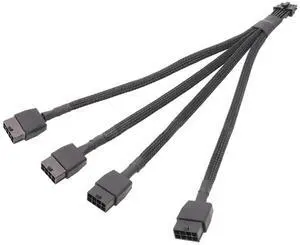 4x8pin PCI-e to 16Pin(12+4) PCI-e 5.0 12VHPWR Connectors 16P Extension Sleeved Cable Compatible for GPU RTX4090 RTX4080