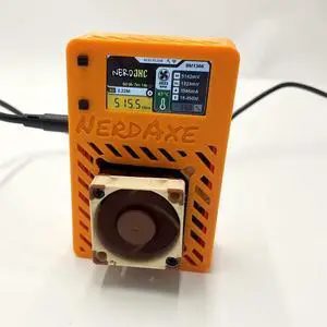 NerdAxe Ultra 500gh/s 13W BM1366 Open Source Bitcoin Asic Solo Miner with Quiet Fan Low Noise Low Power for Home Use
