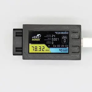 Nerd Miner V2 Pro Bitcoin Solo Lottery Miner BTC Crypto Nerdminer V2.0 pro Hashrate 78K with Black Case Silent Cooling Fan