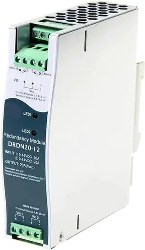 DRDN20-12 12V DC 20A DIN Rail Type Redundancy Module