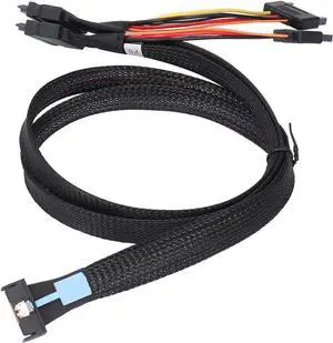 8i 74P to 2xSFF 8639 Cable, Professional Plug and Play PCIE 5.0 X8 to 2xU.2 NVMe Adapter with Stable Transmission, NVMe Adapter Cable for Server Workstation