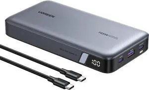 UGREEN 145W Laptop Power Bank 25000mAh, 140W PD3.0 Fast Charge, 3-Port Portable Charger for MacBook Pro, Dell XPS, iPad, iPhone 16 Series, Galaxy S25 Ultra, DJI, Drone
