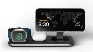 Satechi Qi2 Trio Wireless Charging Pad, 3 in 1 Wireless Charging Station, Qi2 15W Fast Wireless Charger for iPhone 16/15/14/13/12, AirPods and Apple Watch