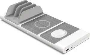 BLKIT2WT BaseLynx Modular Charging System with a Qi-Certified Wireless Charging Station, Apple Watch Charger, Dual End Cap Charger & Multi Device Charging Station w/ Two Apple Lightning Cables