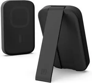 U by UAG Magnetic Wireless Portable Charger 18W Power Bank 4000mAh USB-C Fast Charging External Backup Battery with Kickstand Compatible with iPhone 16, iPhone 15, Galaxy S25, S24, Lucent Black