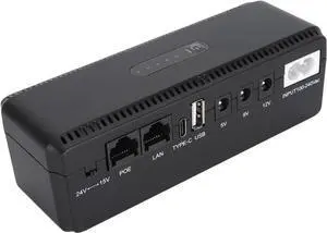 UPS Battery Backup, 8800mAh Uninterruptible Power Supply with 15V 24V POE Ports & 5V 9V 12V USB Outputs, Mini UPS Backup Battery Power Supply for Router, Modem, Security Camera