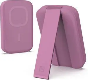 U by UAG Magnetic Wireless Portable Charger 18W Power Bank 4000mAh USB-C Fast Charging External Backup Battery with Kickstand Compatible with iPhone 16, iPhone 15, Galaxy S25, Lucent Orchid Purple
