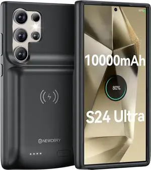 NEWDERY Battery Case for Samsung S24 Ultra,10000mAh Charger Case | Qi wireless Charging,18W Fast Recharging,Portable Rechargeable Battery Pack for Galaxy S24 Ultra 6.8" NEWDERY Battery Case for Samsung S24 Ultra,10000mAh Charger Case | Qi wireless Charging,18W Fast Recharging,Portable Rechargeable Battery Pack for Galaxy S24 Ultra 6.8"