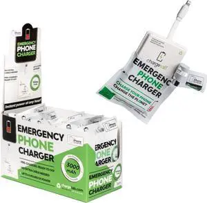 Emergency Portable Charger Compatible with iPhone10 Pack Lightning Pre-Charged 3000mAh Power Packs, Slim & Lightweight with 2-Year Shelf Life, iPhone 14 and Older Models