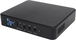 Mini UPS Battery Backup, 9000mAh Uninterruptible Power Supply with POE Output USB 5V DC 5V 3.6A 9V 12V 2A Digital Display Power Backup for WiFi Router, Security Camera, Modem (US Plug)