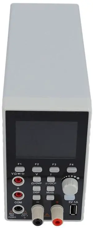 Homairate DC Power Supply Multimeter, 4 1/2 Bit 2.8in LED Display Efficient Heat Dissipation Variable Multimeter Power Supply Tester 30V 5A for Desktop (US Plug)