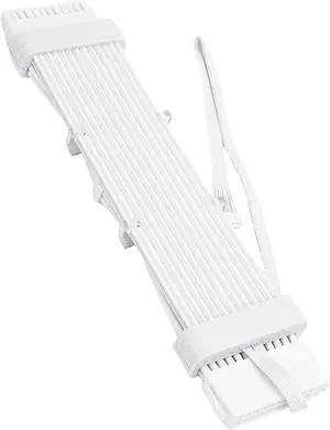ARGB PSU Cable,ARGB PC Cable for Motherboard Power Supply Extension,Bendable Silicone ARGB Power Extension Cable,Meteor Light Effect,ARGB Cable for Motherboard (ME210 White)
