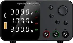 DC Lab Power Supply Adjustable Voltage Regulator Preset Voltage Current Dual Input Voltage 220V/110V(TPS3010 30V 10A)