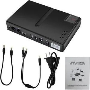 UPS Uninterruptible Power Supply 5v/ 9v/12v Multi-Voltage Output Backup Battery Power Supply for WiFi Routers Backup Power Supply with Low Battery Reminder