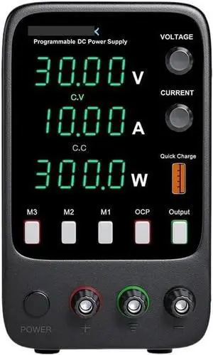 DC Lab Power Supply 30V 60V 120V Adjustable Voltage Regulator Switching Power Supply Preset Voltage Current Output(APS3010H 30V 10A)