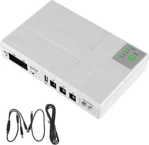 10400 mAh Mini Portable UPS 5V, 9V, 12V Uninterruptible Power Supply Multipurpose Mini UPS Battery Backup for WiFi IP Cam(10400 mAh-EU-1A-01)