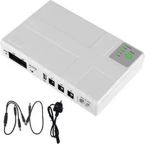 10400 mAh Mini Portable UPS 5V, 9V, 12V Uninterruptible Power Supply Multipurpose Mini UPS Battery Backup for WiFi IP Cam(10400 mAh-UK-2A)