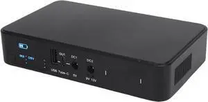 10400mAh Mini UPS Backup Power Supply for Camera Router Security System with Digital Display Fireproof Casing Multiple Output Options