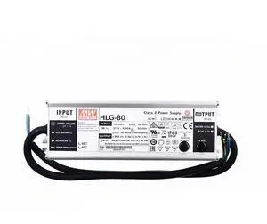 Mean Well HLG 80W 15V 5A LED Driver HLG-80H-15B Switching Power Supply Converter Transformer with IP67, PFC Function, Metal Case, 3 in 1 Dimming
