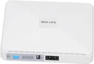 Mini UPS Battery Backup 8800mAh Uninterruptible Power Supply for Router Modem Security Camera 100240V (US Plug)
