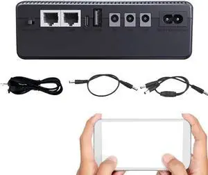 Router Battery Supply - 10400 Mah WiFi Camera Battery Supply - Backup Battery Supply, Small UPS Battery Supply, Compact Uninterruptible Battery Supply for Security Camera