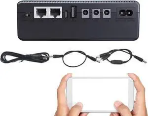 Backup Battery Supply for Router,10400 Mah WiFi Camera Battery Supply - Backup Battery Supply, Small UPS Battery Supply, Compact Uninterruptible Battery Supply for Security Camera