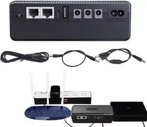 Small UPS Backup Battery | 10400 Mah WiFi Camera Battery Supply,Compact Uninterruptible Battery Supply, WiFi Camera Battery Supply, Small UPS Battery Supply for WiFi Router