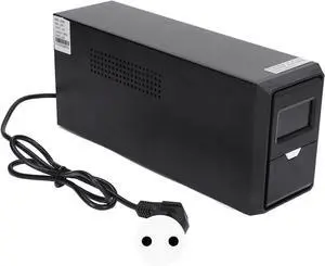 Battery Backup Power Supply, Uninterruptible LCD Display Computer Router Standby UPS System 1000V600W Battery Backup Protector for Dataline Protection(US 110V)