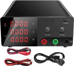 Regulated Power Supply, DC Power Supply 60V 20A Laboratory 100V 10A 200V 5A Stabilized Adjustable Variable Digital Regulated Bench Source 30V 30A 40A Reliability and Safety (Color : 15V 60A, Size :