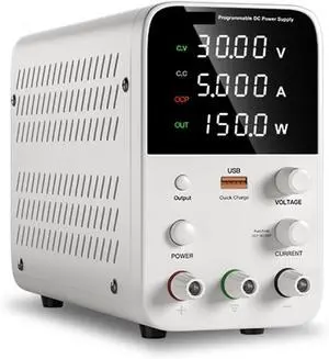 Regulated Power Supply, Laboratory Workbench Power Supply 30V 10A Adjustable DC Power Supply Programmable Memory Function Switching Power Supply Reliability and Safety (Color : WPS305B 30V 5A, Size