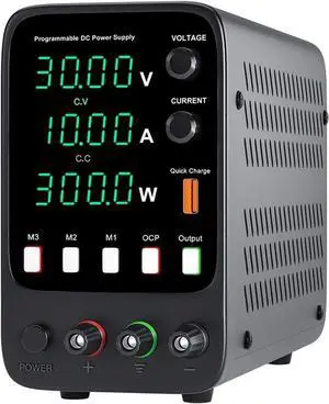 Adjustable DC Power Supply 30V 10A Lab Programmable Memory Function Bench Power Source Voltage Regulator Switch 60V 5A(60V 5A)