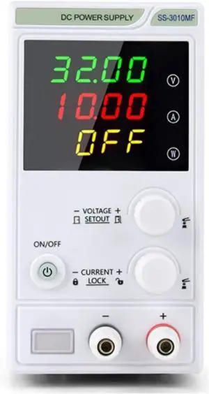 Regulated Power Supply, Laboratory DC Power Supply Unit Adjustable 4 Digit Mini Lab Bench Power Supply Source Memory Function Voltage Regulator Reliability and Safety (Color : ABF-3010MF set3, Size