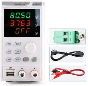 Regulated Power Supply, DC Power Supply Adjustable 80V 10A 300W LED Digital Lab Bench Power Source Stabilized Power Supply Voltage Regulator Switch Reliability and Safety (Color : SS-8010HP, Size :