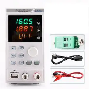 Regulated Power Supply, DC Power Supply Adjustable 80V 10A 300W LED Digital Lab Bench Power Source Stabilized Power Supply Voltage Regulator Switch Reliability and Safety (Color : SS-1605HP, Size :