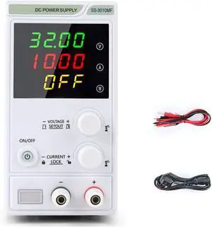 Regulated Power Supply, Laboratory DC Power Supply Unit Adjustable 4 Digit Mini Lab Bench Power Supply Source Memory Function Voltage Regulator Reliability and Safety (Color : ABF-3010MF, Size : One