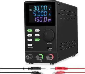 Regulated Power Supply, Programmable Regulated DC Power Supply with USB Port Storage Data Voltage Current Regulator 30V 10A 60V 120V 200V Reliability and Safety (Color : SPPS305DR Black, Size : Type