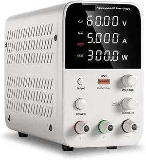Regulated Power Supply, Laboratory Workbench Power Supply 30V 10A Adjustable DC Power Supply Programmable Memory Function Switching Power Supply Reliability and Safety (Color : WPS605B 60V 5A, Size