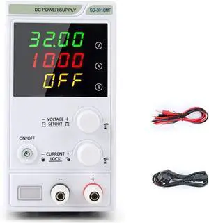 Regulated Power Supply, DC Power Supply Adjustable 80V 10A 300W LED Digital Lab Bench Power Source Stabilized Power Supply Voltage Regulator Switch Reliability and Safety (Color : SS-3010MF, Size :