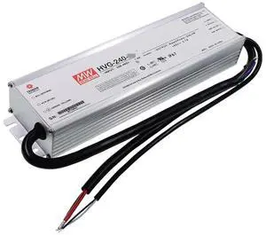 Mean Well HVG 240W 42V 5.7A LED Driver HVG-240-42A AC-DC Constant Current Voltage Switching Power Supply Converter Transformer with IP65, PFC, Output Current and Voltage Adjustable