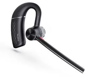 Mono wireless earpiece with 4-mic beamforming noise cancellation, up to 10 hours of talk time, adjustable ear hook for all-day comfortperfect for office, driving, and business calls.