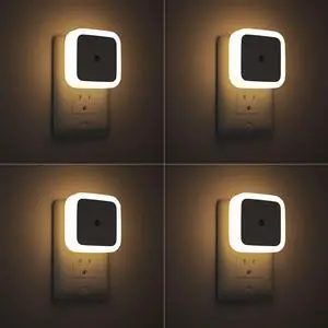 _Mega Brand Night Light, Night Lights Plug into Wall 4-Pack  Dusk to Dawn Night Lamp Led Night Light for Bedroom, Bathroom, Hallway, Warm White