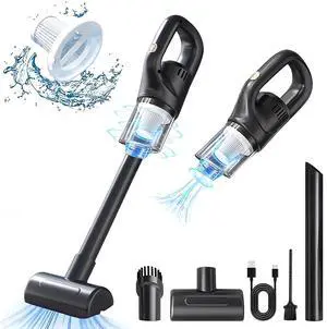 _Mega Brand 120W 10KPA Powerful Suction Handheld Stick Vacuum Cleaner  Rechargeable, Portable, Wet and Dry Duster, Removable Filter, for Pet Hair, Home, and Car