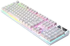 _Mega Brand Uhuya Ultra-Slim Wired Gaming Keyboard with LED Backlit, White