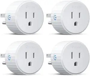 Govee Smart Plug, WiFi Plugs Work with Alexa & Google Assistant, Smart Outlet with Timer & Group Controller, WiFi Outlet for Home, No Hub Required, ETL & FCC Certified, 2.4G WiFi Only, 4 Pack