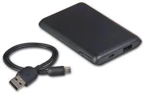 _Mega Brand 4,000 mAh Portable Battery, Micro-USB and USB ports, Black
