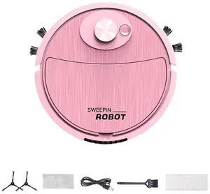 Clearance & Promo, Intelligent Sweeping Robot | Three-in-One Cleaning Machine | Lazy Vacuum Cleaner | Home Appliance, Clearance & Promo | Plastic, Pink, _Mega Brand
