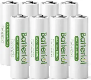 _Mega Brand Lithium Batteries AA, 3000mAh 1.5V Long Lasting for Blink Camera, Flashlight, Video Doorbell, Toys, Remote Control, Non-Rechargeable 8 Pack