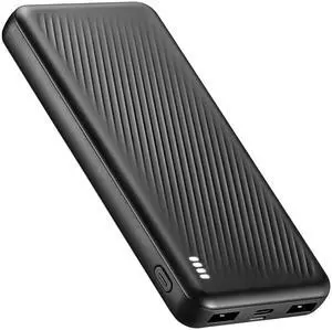 _Mega Brand 20000mAh Portable Phone Charger for iphone , Cell Phone Portable Power Banks with micro and type c inputs, Dual USB Output Battery Pack for Android, Galaxy, Pixel(Black)