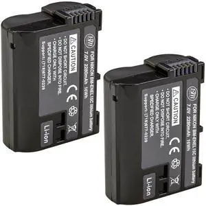 _Mega Brand 2 Pack EN-EL15C High Capacity Batteries for Nikon Z5, Z6, Z6 II, Z7, Z7II, D610, D750, D780, D800, D810, D850, D7100, D7200, D7500 Cameras